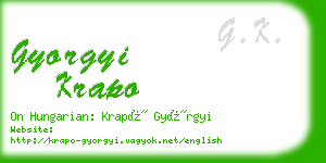 gyorgyi krapo business card